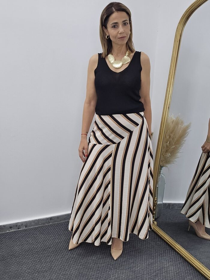 Falda Noa Negro/beig