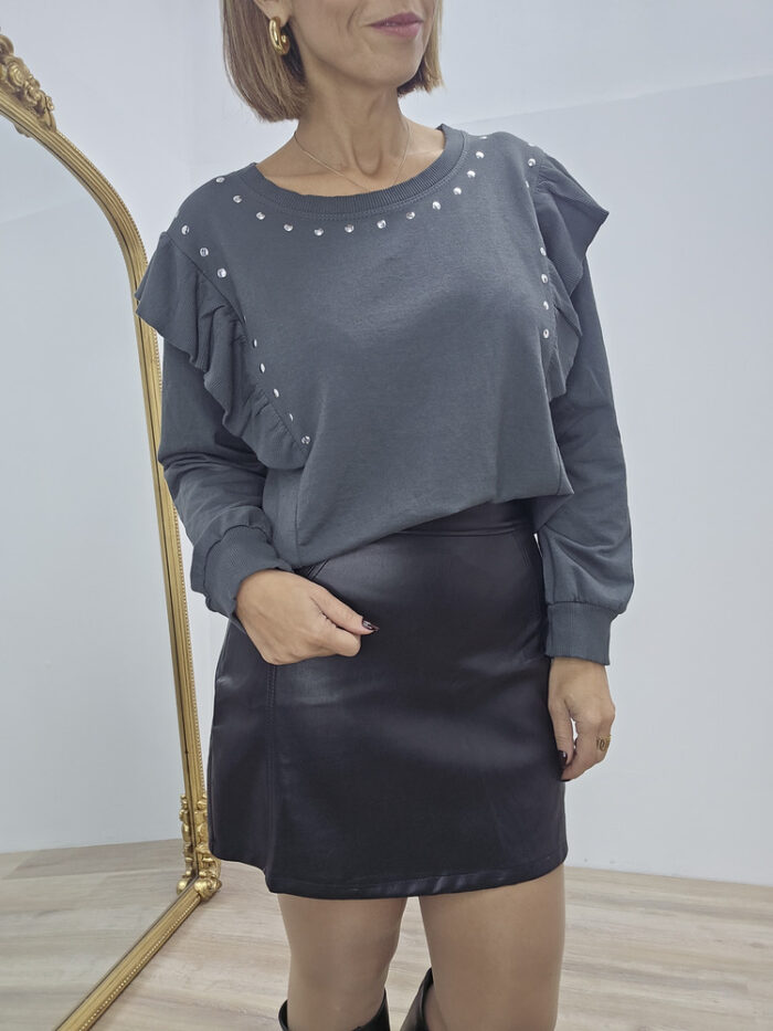 Camiseta Tachas gris