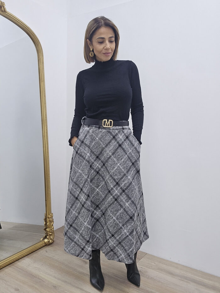 Falda Irina Gris